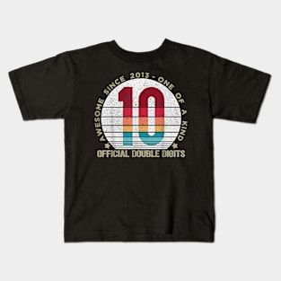 Double Digits 10 Year Old 10th Birthday Kids T-Shirt